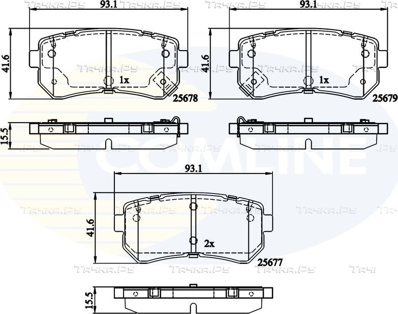 Тормозные колодки Comline Comline задние для Hyundai ix35 I 2015-2015. Артикул CBP32276