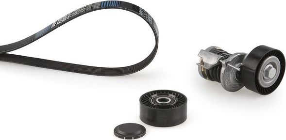 Приводной ремень поликлиновой с роликами (комплект) Gates Micro-V® Kit для Volkswagen Multivan T6 2015-2026. Артикул K056PK1078