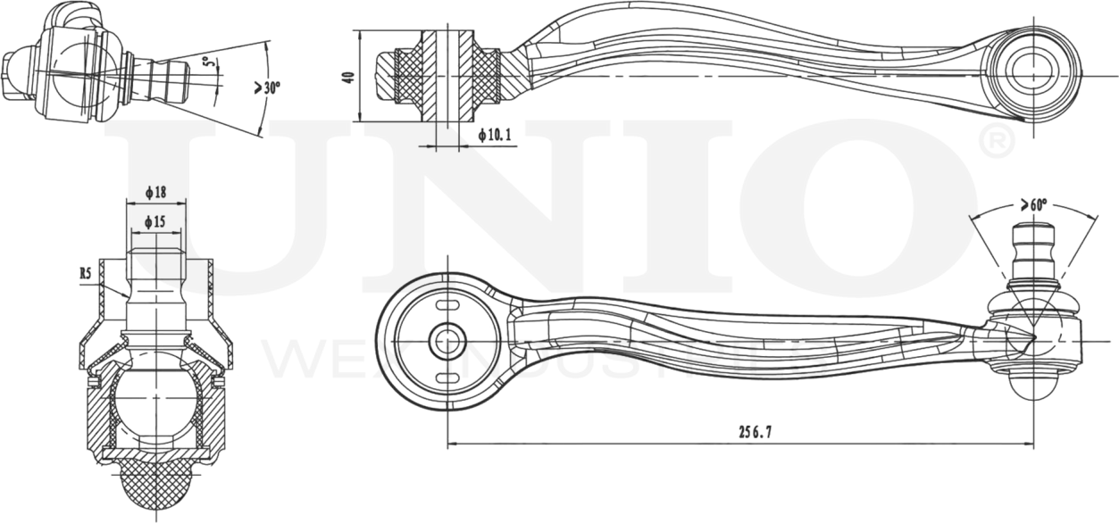 Рычаг подвески (Unio). Артикул SSP-40117