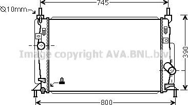 Радиатор охлаждения двигателя AVA для Mazda 3 II (BL) 2009-2014. Артикул MZ2246