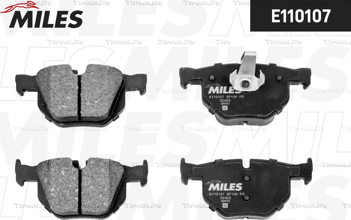 Тормозные колодки Miles (Semi-Metallic) задние для BMW X6 I (E71) 2008-2014. Артикул E110107