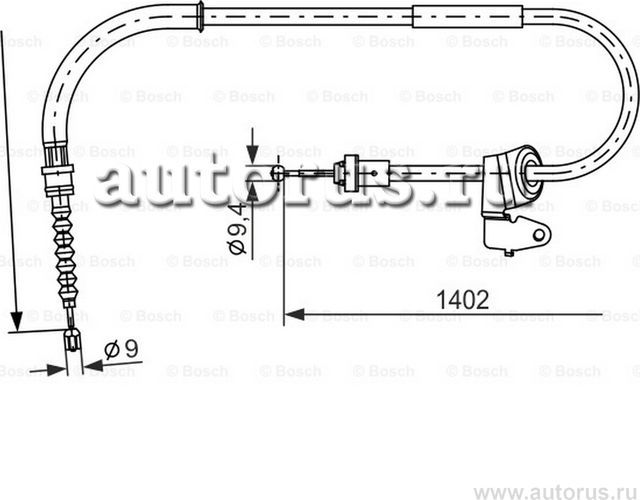 Трос стояночного тормоза MINI Cooper (07-) (R56) BOSCH. Артикул 1987482226