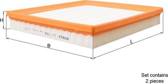 Воздушный фильтр Mahle-Knecht. Артикул LX 1264/S