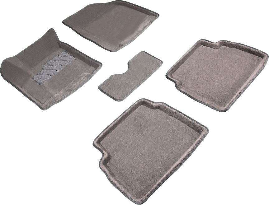 Коврики Seintex 3D ворсовые для салона Chevrolet Aveo I 2006-2011 СЕРЫЕ. Артикул 71710