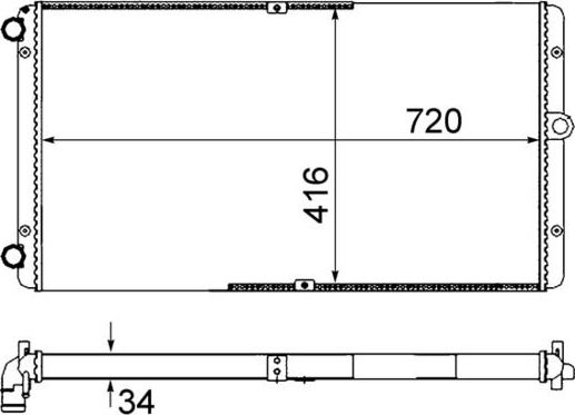 Радиатор охлаждения двигателя Mahle Behr. Артикул CR 829 000S