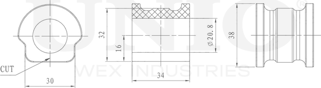 Втулка стабилизатора (Unio). Артикул RMP-10229
