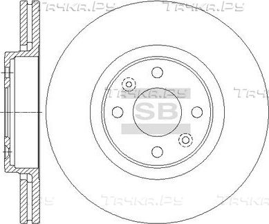 Тормозной диск Sangsin Hi-Q передний для Renault Scenic II 1999-2008. Артикул SD3065