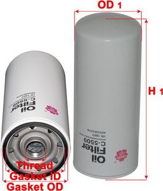 Масляный фильтр Sakura. Артикул C-5509