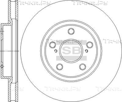 Тормозной диск Sangsin Hi-Q передний для Toyota Mark X II 2009-2026. Артикул SD4693