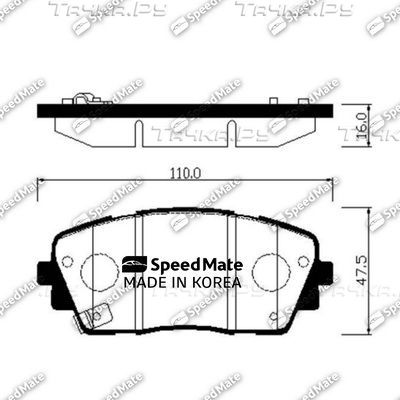 Тормозные колодки SpeedMate. Артикул SM-BPK039