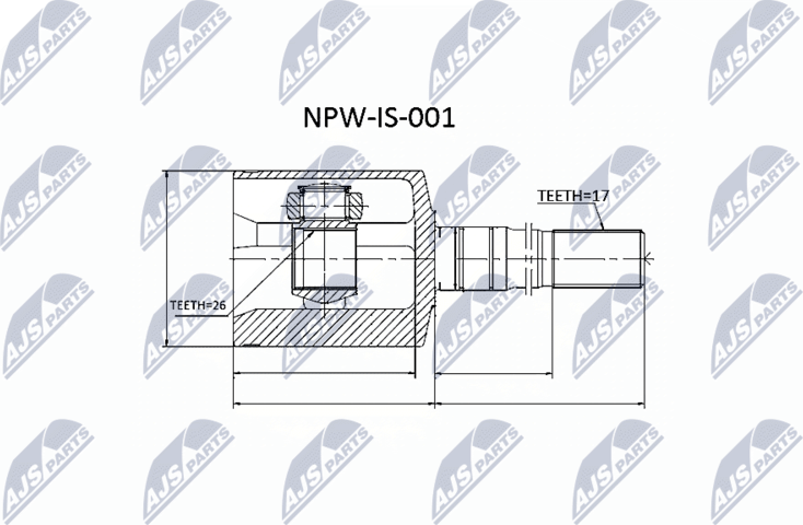 Шрус внутренний (граната) NTY. Артикул NPW-IS-001
