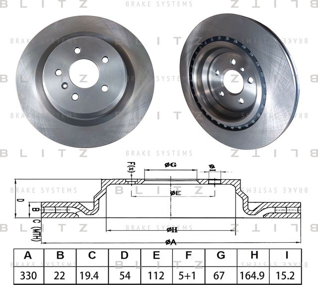 Диск тормозной (Blitz). Артикул BS0639