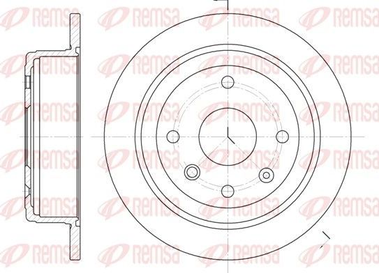 Тормозной диск Remsa задний для Daewoo Lacetti 2004-2010. Артикул 6876.00