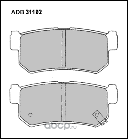 Колодки тормозные SSANGYONG Actyon (06-),Kyron (05-),Rexton (06-)(5-LINK) задние (Allied Nippon). Артикул ADB31192