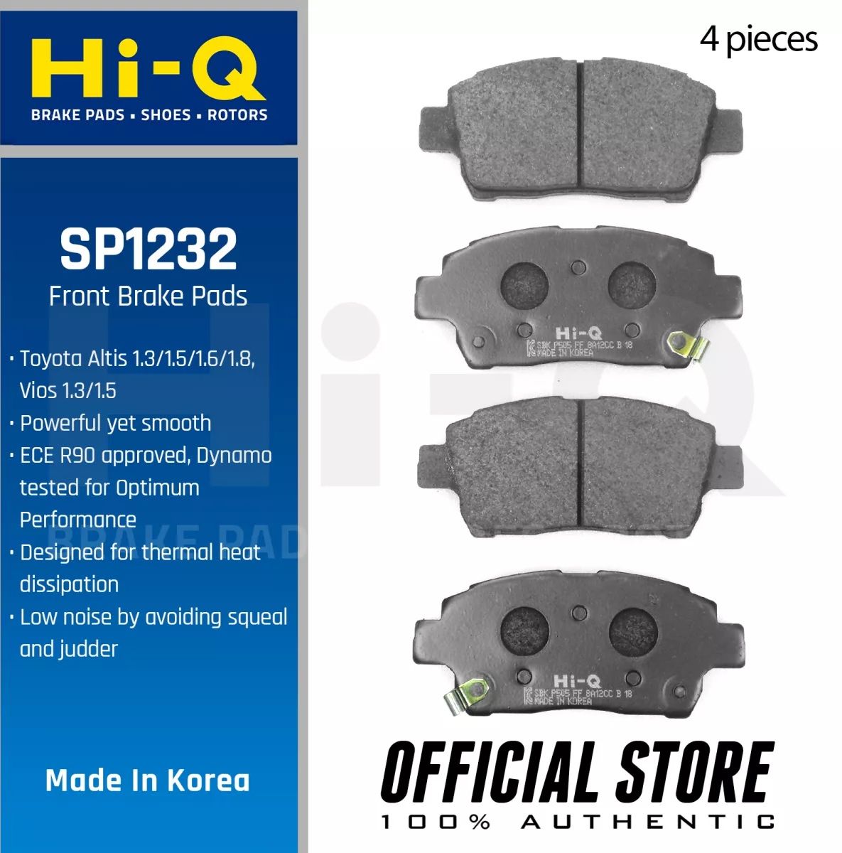 Тормозные колодки Sangsin Hi-Q. Артикул SP1232