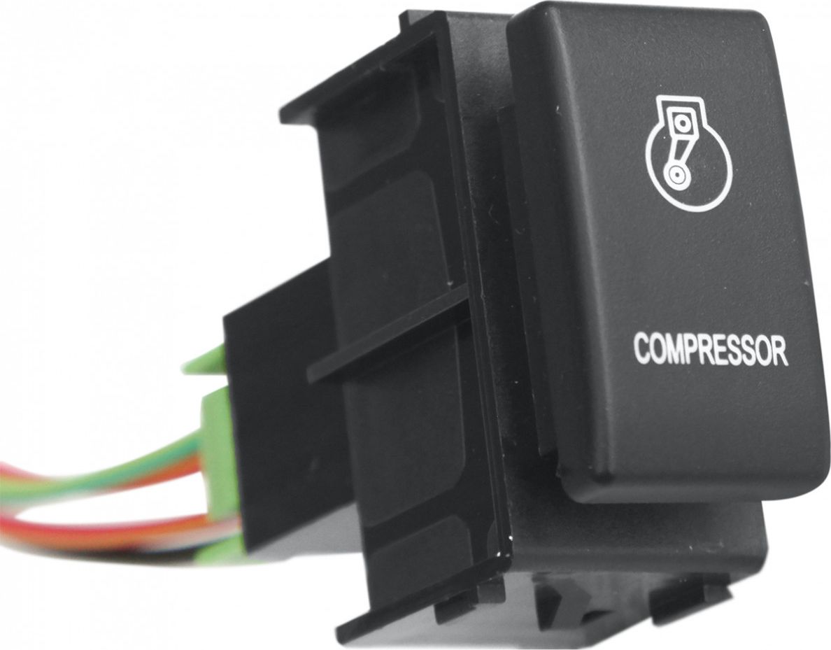 Кнопка РИФ включения/выключения COMPRESSOR с белой подсветкой для Nissan NP300 2008-2015. Артикул RIF22-1-1105406