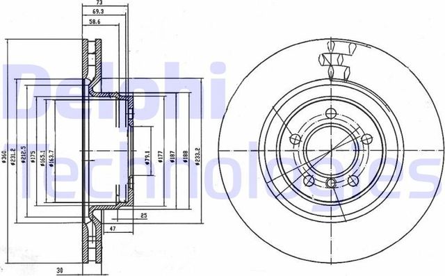 Тормозной диск Delphi. Артикул BG9009C