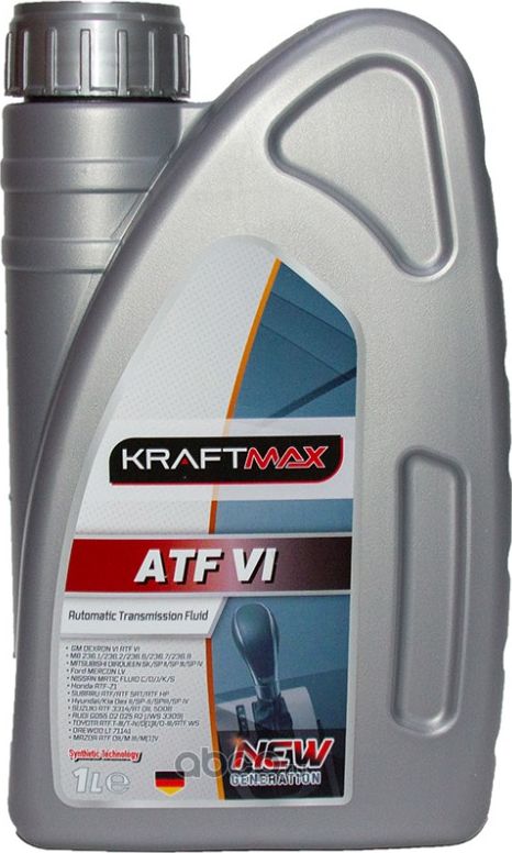 Трансмиссионное масло KRAFTMAX ATF VI 1 л. Артикул KM3121