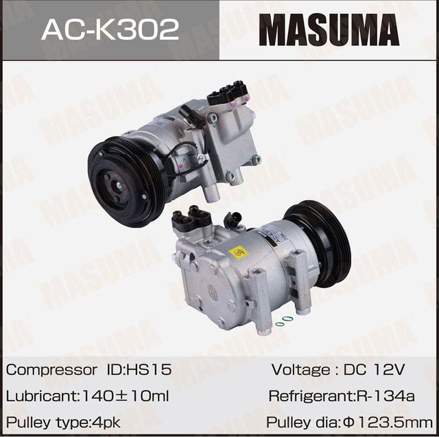 Компрессор кондиционера MASUMA, HYUNDAI ELANTRA III, TUCSON I / BETA Masuma. Артикул ACK302