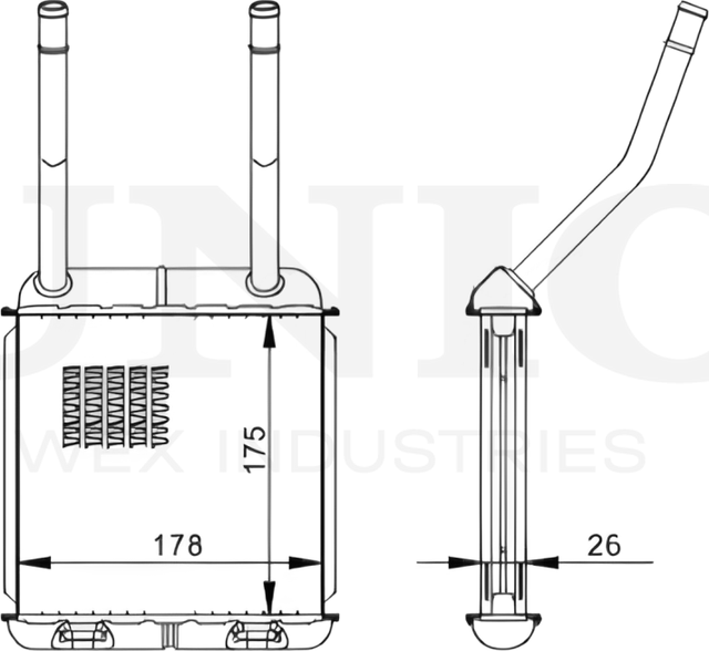 Радиатор отопителя (Unio). Артикул RAD-20025