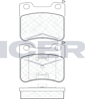 Тормозные колодки Icer для Citroen Saxo 1996-2004. Артикул 181150