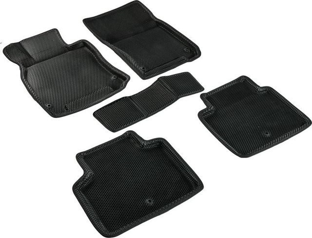 Коврики Seintex 3D EVA Соты для салона Infiniti Q70 2010-2026 ЧЕРНЫЕ. Артикул 98456