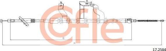 Трос ручника (тросик ручного тормоза) Cofle. Артикул 17.2584
