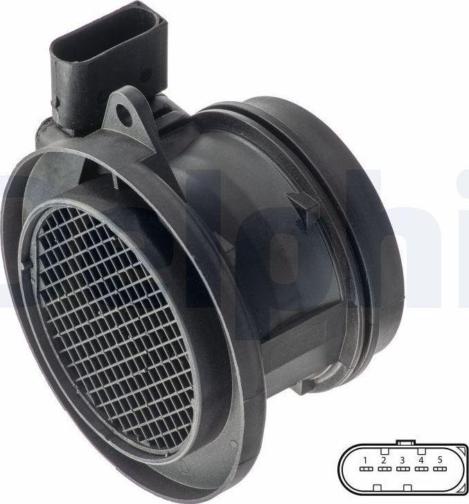 Датчик массового расхода воздуха (ДМРВ) Delphi. Артикул AF10338-12B1