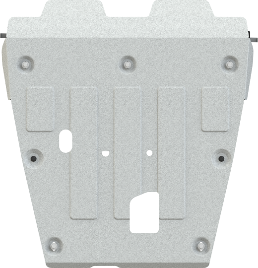 Защита алюминиевая Шериф (4 мм) для картера и КПП Renault Duster II 2021-2022. Артикул 5106