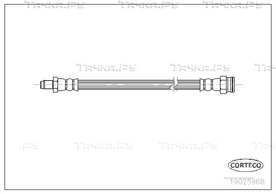 Тормозной шланг Corteco задний наружный для Lancia Musa I 2008-2012. Артикул 19025968