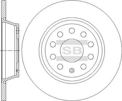 Тормозной диск Sangsin Hi-Q. Артикул SD5414