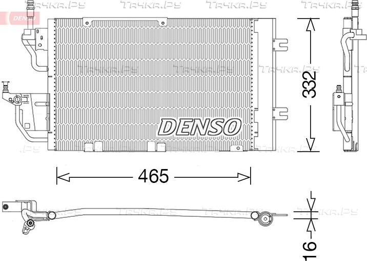 Радиатор кондиционера (конденсатор) Denso для Opel Astra H 2004-2014. Артикул DCN20037