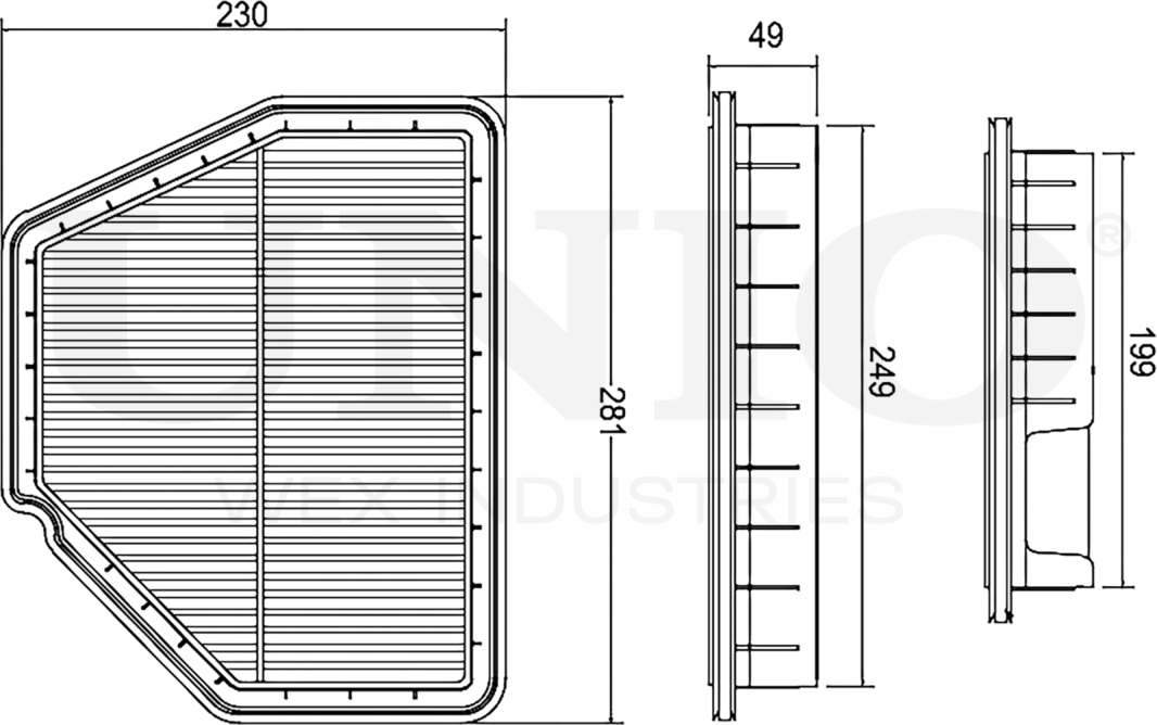 Фильтр воздушный (Unio). Артикул FLT-10131