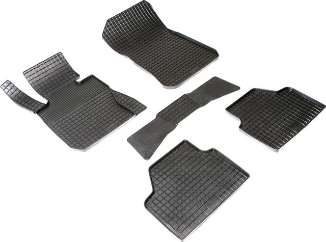 Коврики резиновые Seintex с узором сетка для салона BMW X1 E84 2012-2015. Артикул 85345