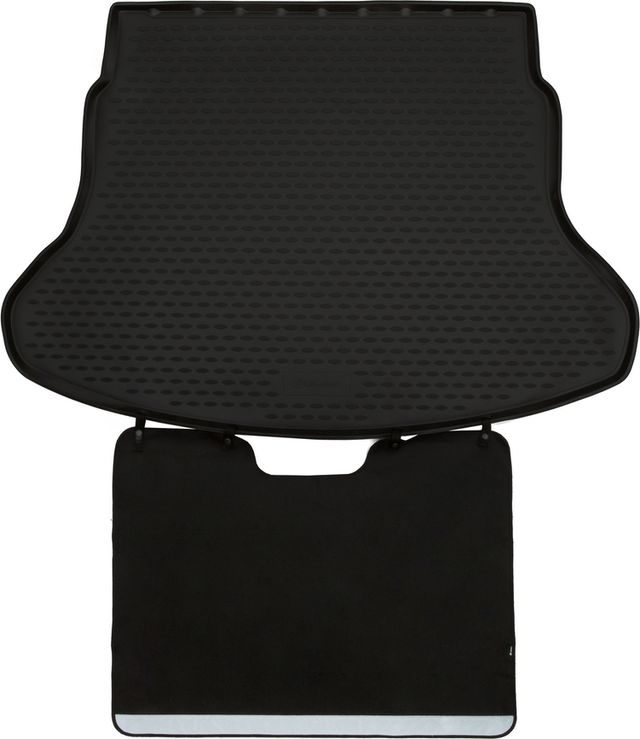 Коврик Element Econom для багажника с функцией защиты бампера Kia Rio IV седан 2017-2026. Артикул ELEMENT.SET.006