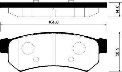 Тормозные колодки HSB. Артикул HP2020