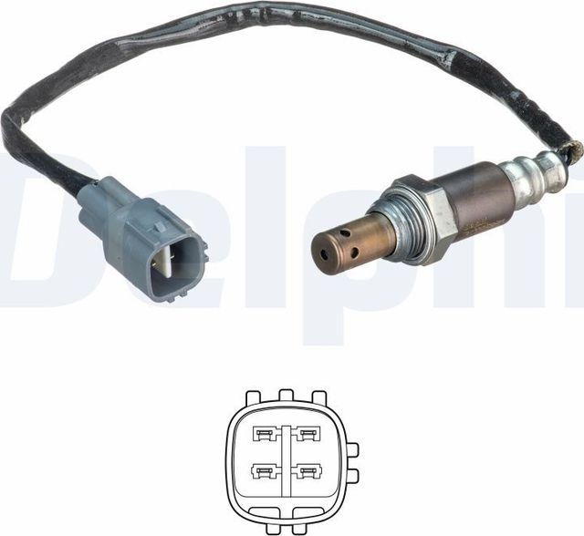 Лямбда-зонд (кислородный датчик) Delphi для Toyota Echo 1999-2005. Артикул ES21218-12B1