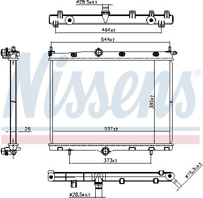 Радиатор охлаждения двигателя Nissens. Артикул 607246
