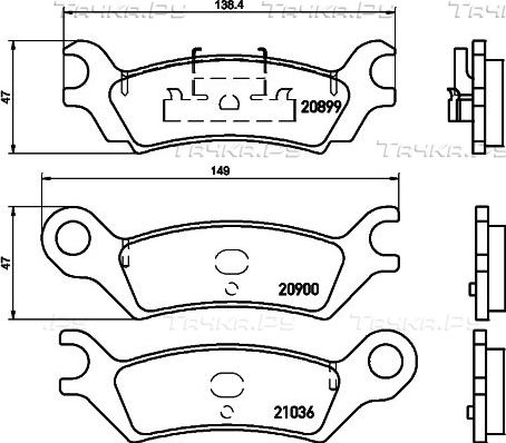 Тормозные колодки Nisshinbo задние для Mazda 929 II (HB) 1982-1987. Артикул NP5041