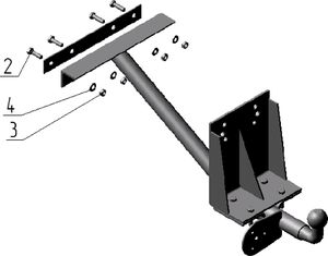 Фаркоп AvtoS для УАЗ Барс. Артикул UAZ-01