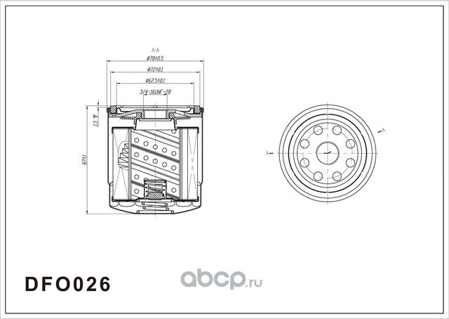 Фильтр масляный DOUBLE FORCE арт. Double Force. Артикул DFO026