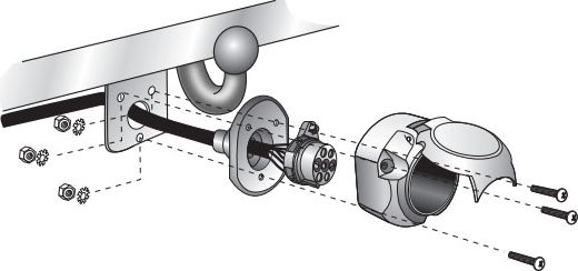 Штатная электрика фаркопа RamredAC (7-полюсная) для Dodge Nitro 2007-2013. Артикул 44110107