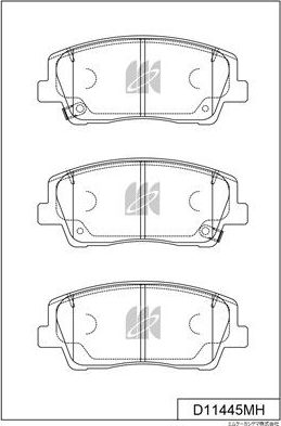 Тормозные колодки MK Kashiyama передние для Genesis G70 I 2017-2026. Артикул D11445MH