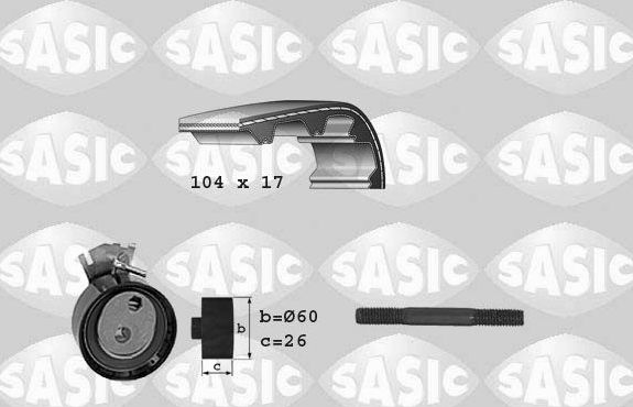 Ремень ГРМ с роликами (комплект) Sasic. Артикул 1750018
