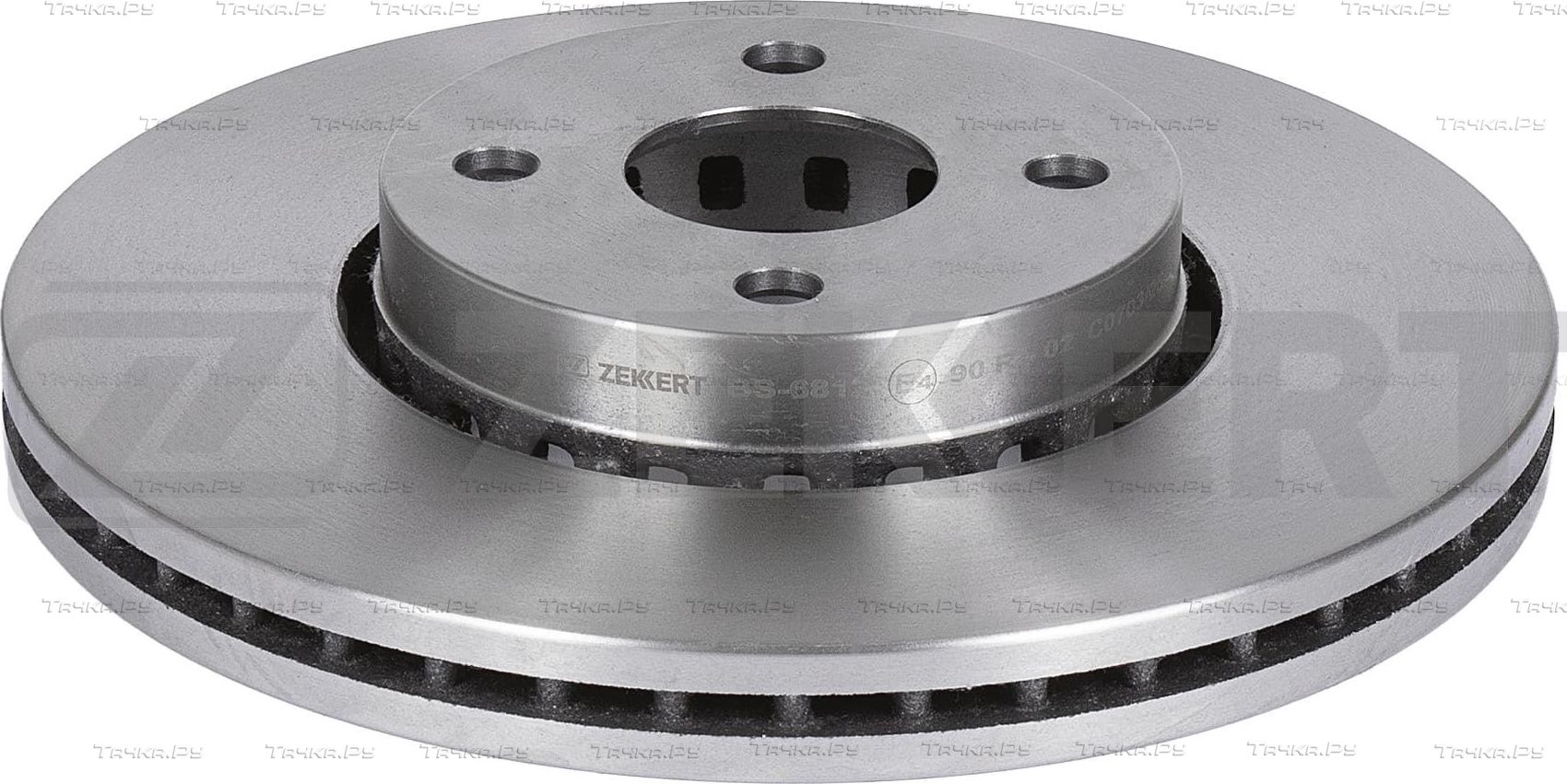 Тормозной диск Zekkert передний для Toyota Corolla E120, E130 2002-2007. Артикул BS-6812