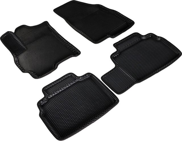 Коврики Seintex 3D EVA ромб для салона Exeed LX 2020-2026 ЧЕРНЫЕ. Артикул 98544