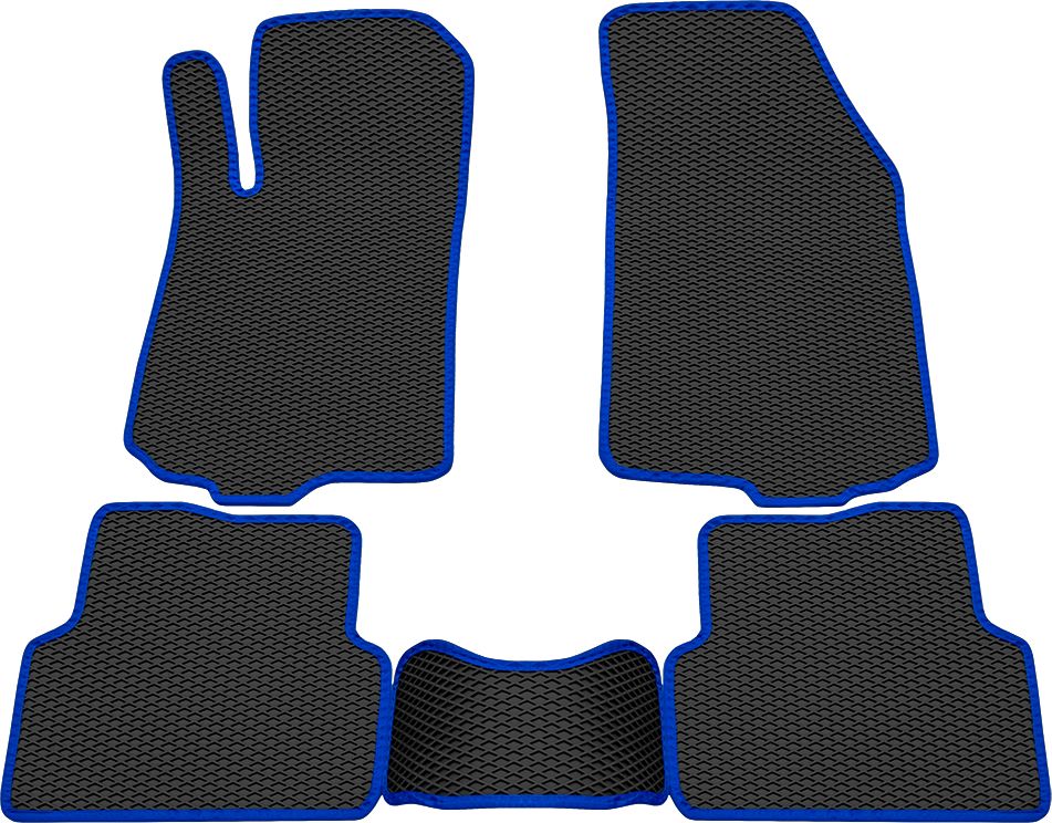 Коврики Rezkon EVA для салона Chevrolet Cobalt 2012-2015 Синий кант. Артикул 9012015103