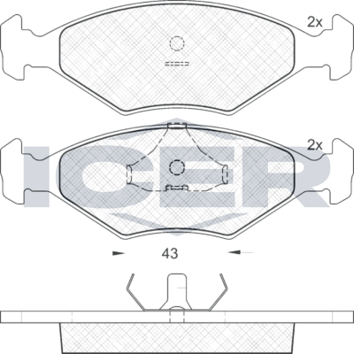 Тормозные колодки Icer. Артикул 181148