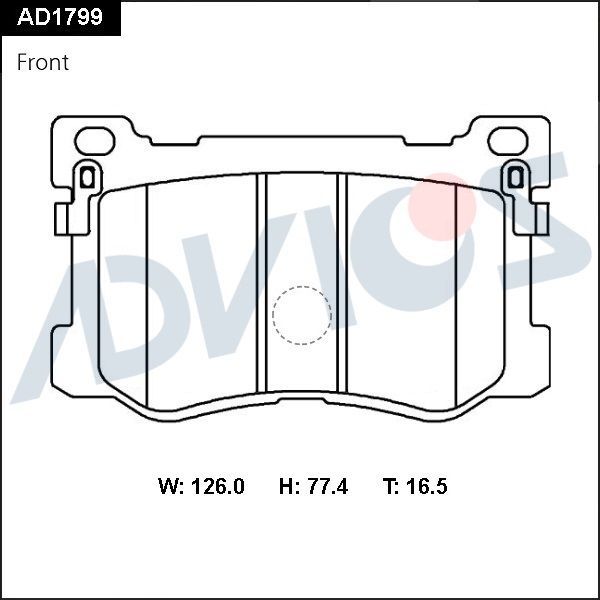 Тормозные колодки Advics. Артикул AD1799