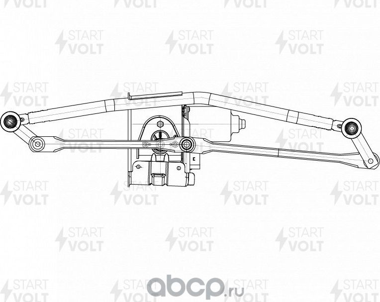 Трапеция стеклоочистителя (дворника) (в сборе) StartVOLT (Стальная труба). Артикул VWA 15082